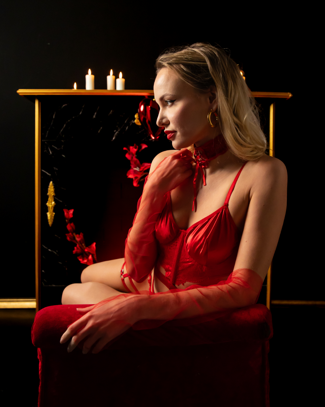 Bonded Rose Bralet Takım